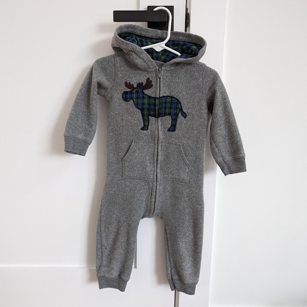 ✨4 for 12 Carter's One Piece Moose Jumpsuit 18 Months